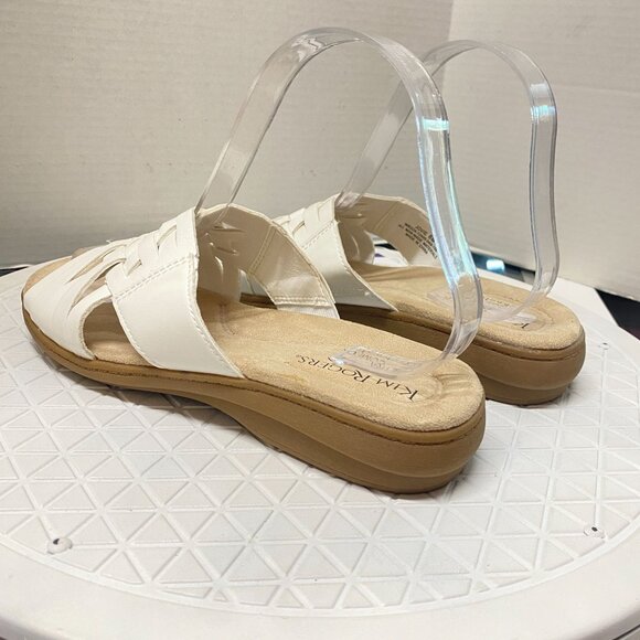 Kim Rogers Jovie Sandals White Womens 8 Ultra Comfort Technology Resort Vacation - Picture 4 of 12